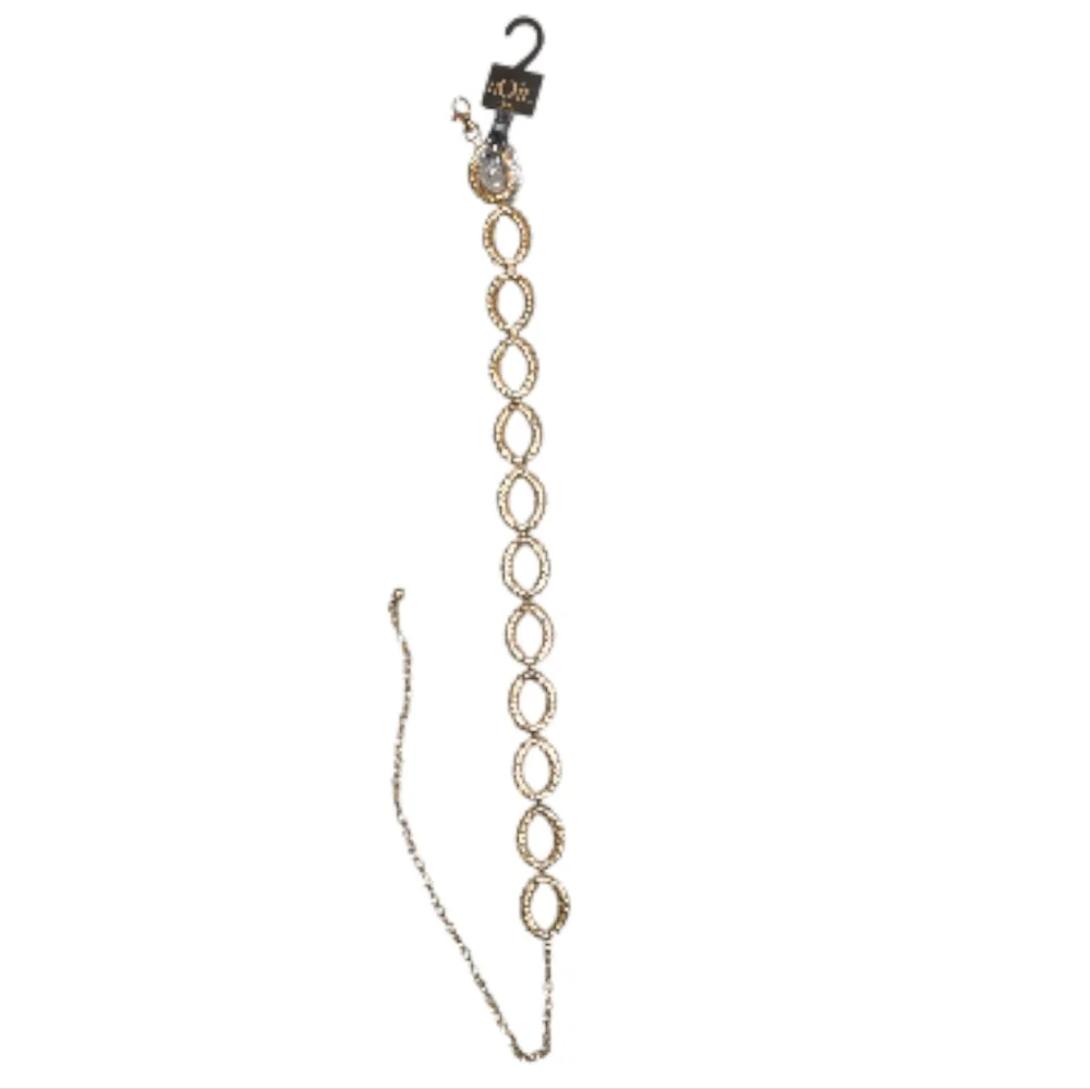 Y2K Noir Gold Chain Belt Adjustable Clasp Statement Jewelry Belt Festival Sz S/M